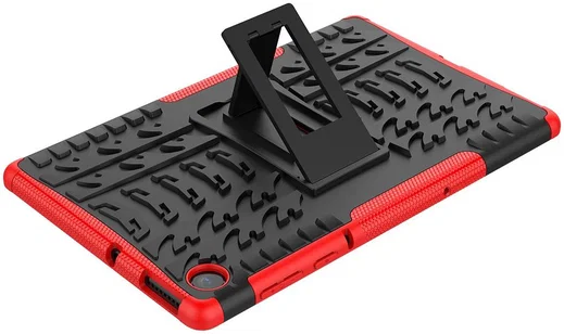 Lenovo Tab M10 Plus / FHD Plus Hoes Robuust Hybride Back Cover Rood afbeelding 7