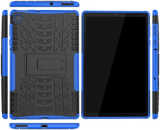 Lenovo Tab M10 Plus / FHD Plus Hoes Robuust Hybride Back Cover Blauw afbeelding 2