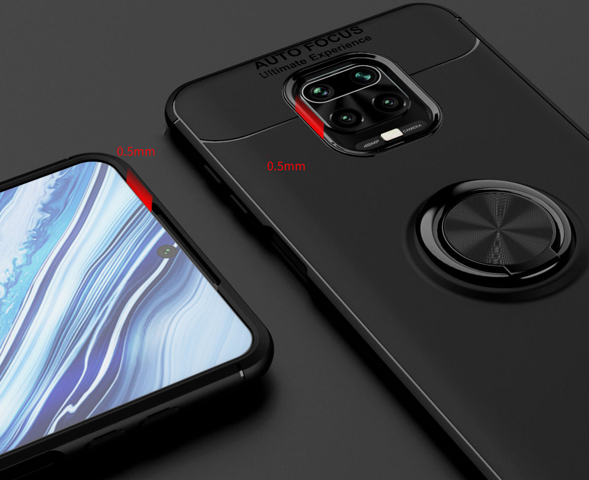 Xiaomi Redmi Note 9S / Note 9 Pro Hoesje met Ring Kickstand Zwart afbeelding 11