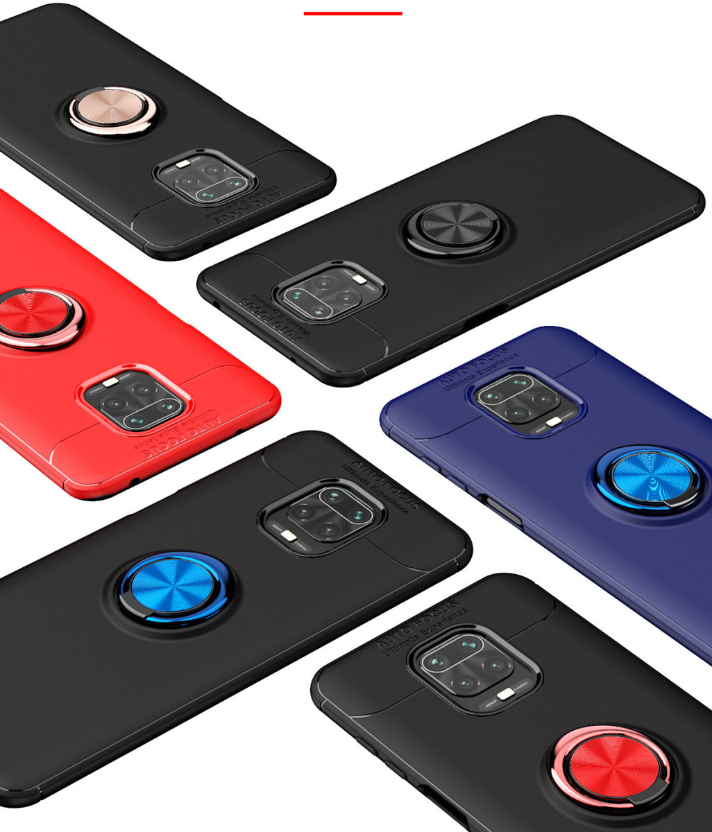 Xiaomi Redmi Note 9S / Note 9 Pro Hoesje met Ring Kickstand Zwart afbeelding 14