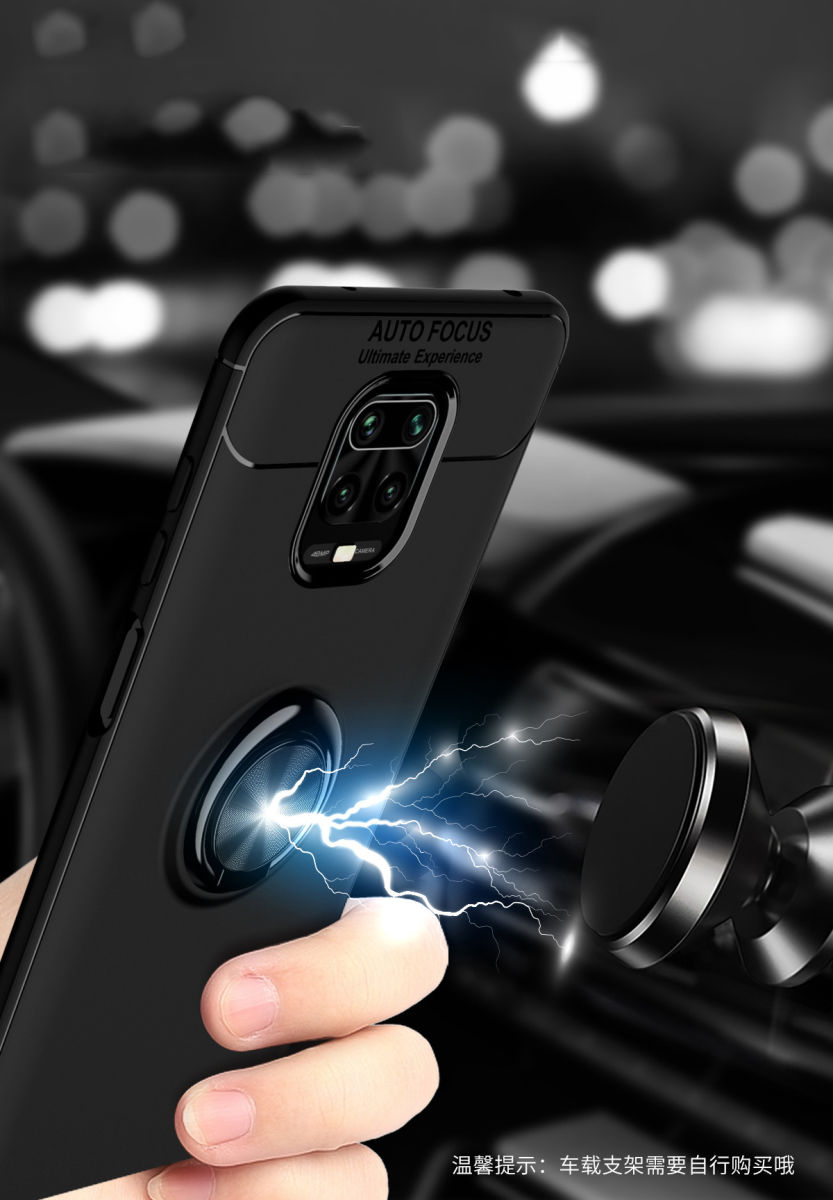 Xiaomi Redmi Note 9S / Note 9 Pro Hoesje met Ring Kickstand Zwart afbeelding 7