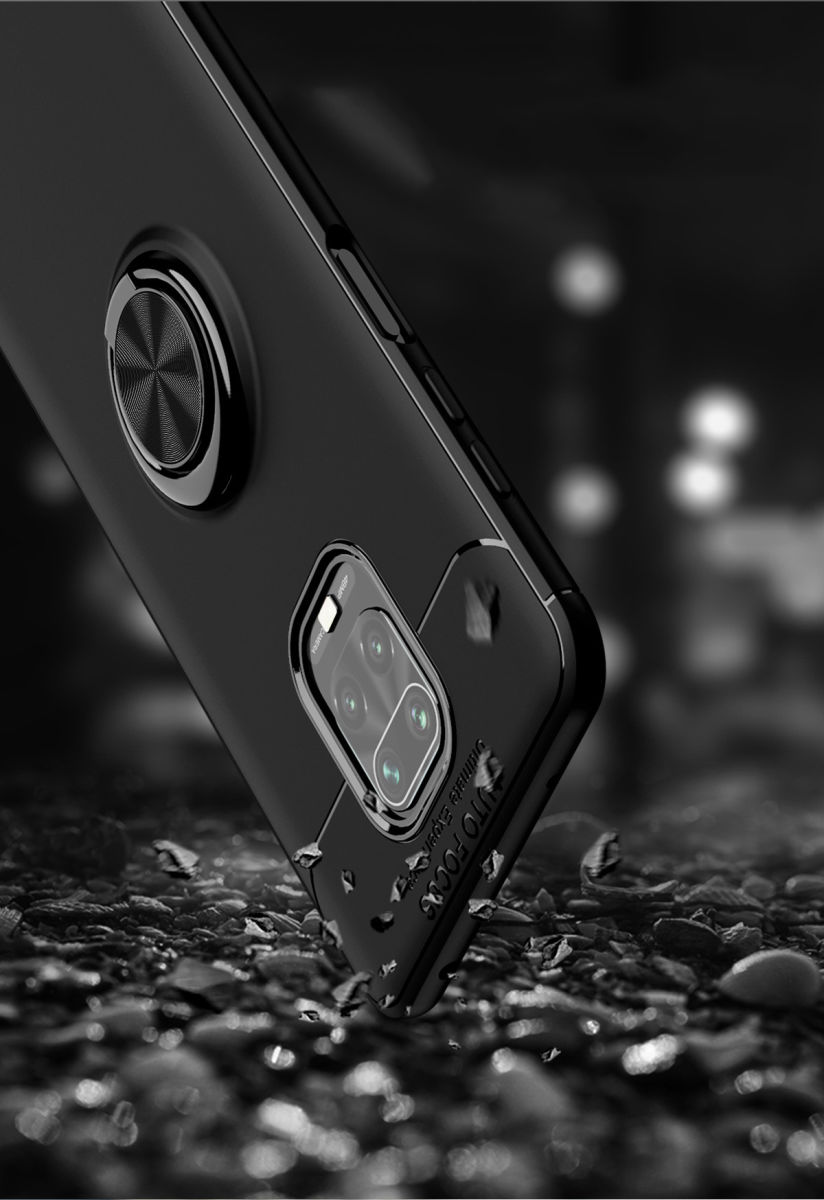 Xiaomi Redmi Note 9S / Note 9 Pro Hoesje met Ring Kickstand Zwart afbeelding 9