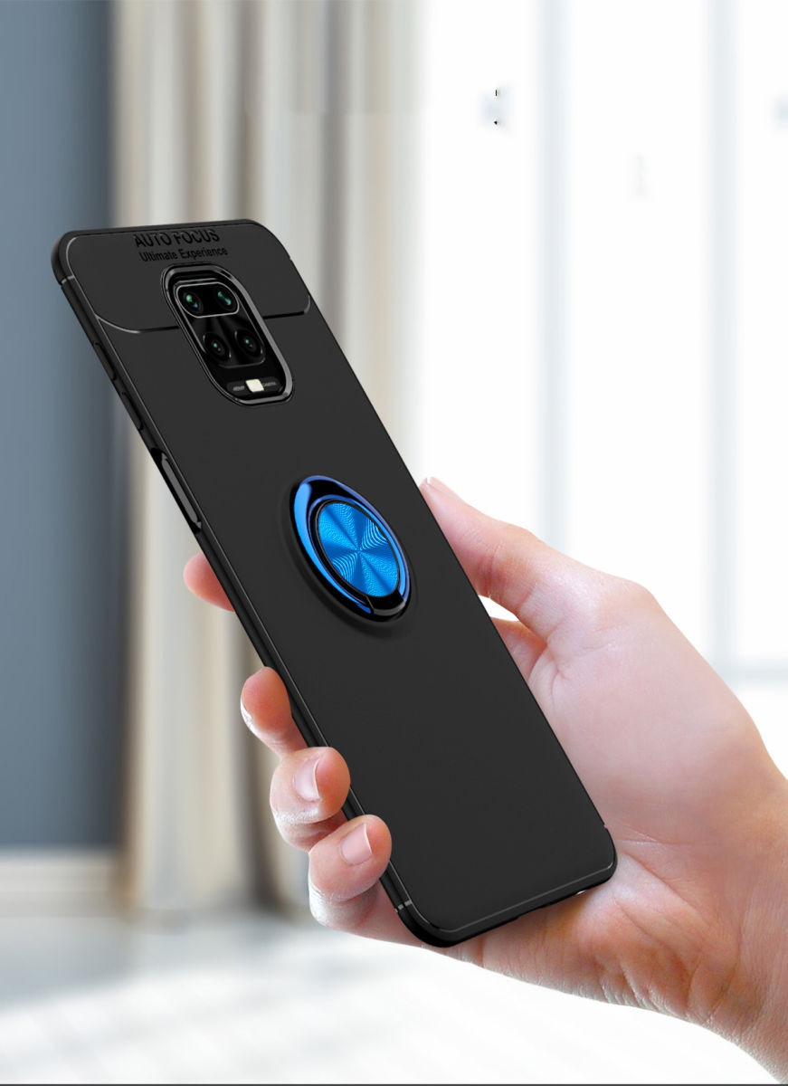 Xiaomi Redmi Note 9S / Note 9 Pro Hoesje met Ring Kickstand Zwart afbeelding 10