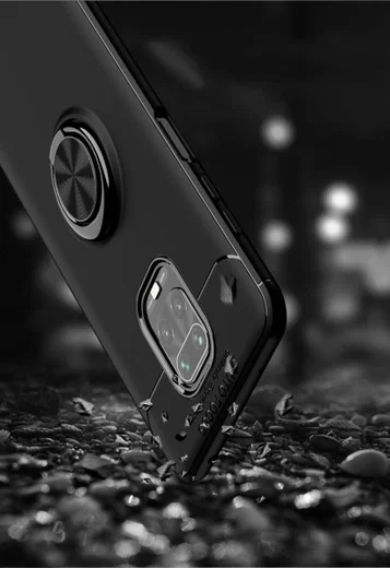 Xiaomi Redmi Note 9S / Note 9 Pro Hoesje met Ring Kickstand Blauw afbeelding 9