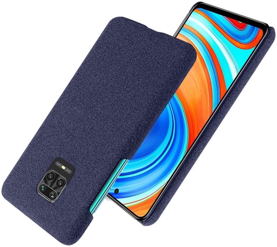 Xiaomi Redmi Note 9S / Note 9 Pro Stoffen Hoesje Back Cover Blauw afbeelding 2