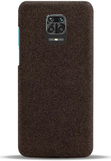 Xiaomi Redmi Note 9S / Note 9 Pro Stoffen Hoesje Back Cover Bruin afbeelding 3