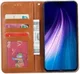 Xiaomi Redmi Note 9S / Note 9 Pro Hoesje Portemonnee Book Case Bruin afbeelding 3