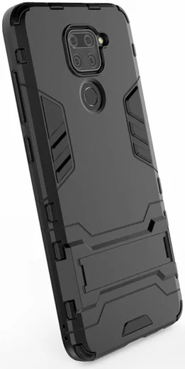 Xiaomi Redmi Note 9 Hybride Hoesje met Kickstand Zwart afbeelding 6