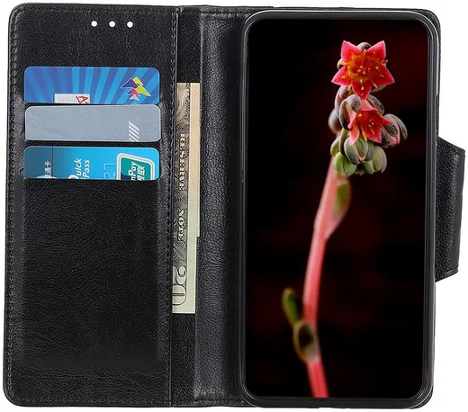 Xiaomi Redmi Note 9S / Note 9 Pro Portemonnee Hoesje Kunstleer Zwart afbeelding 1