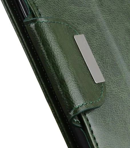 Xiaomi Redmi Note 9 Portemonnee Hoesje Kunstleer Groen afbeelding 12