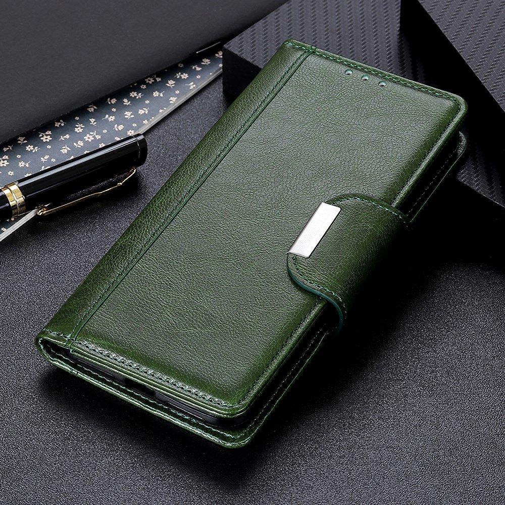 Xiaomi Redmi Note 9 Portemonnee Hoesje Kunstleer Groen afbeelding 7