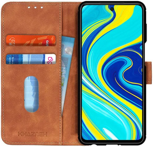 Xiaomi Redmi Note 9S / Note 9 Pro Hoesje Vintage Wallet Bruin afbeelding 1