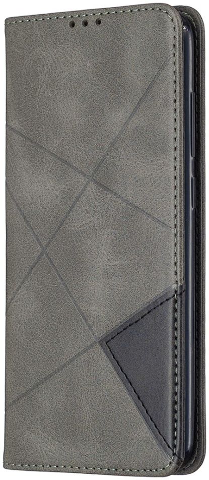 Xiaomi Redmi Note 9 Hoesje Geometrie Portemonnee Grijs afbeelding 1