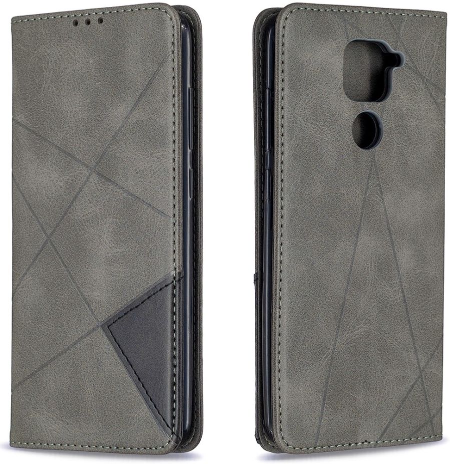 Xiaomi Redmi Note 9 Hoesje Geometrie Portemonnee Grijs afbeelding 4
