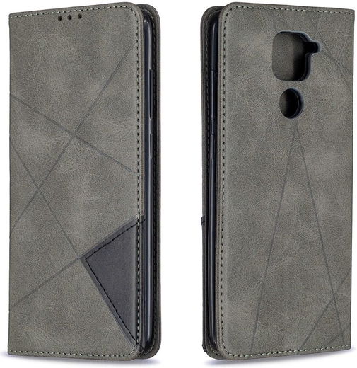 Xiaomi Redmi Note 9 Hoesje Geometrie Portemonnee Grijs afbeelding 4