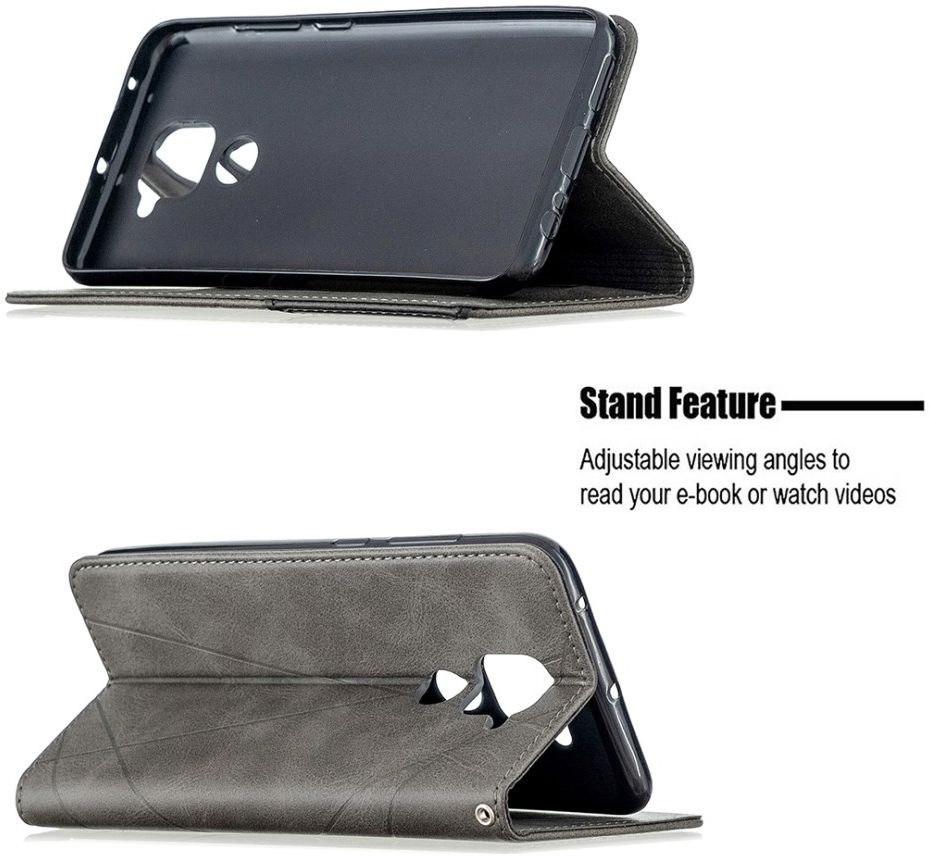 Xiaomi Redmi Note 9 Hoesje Geometrie Portemonnee Grijs afbeelding 5