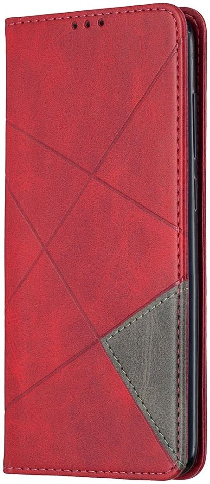 Xiaomi Redmi Note 9 Hoesje Geometrie Portemonnee Rood afbeelding 1