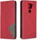 Xiaomi Redmi Note 9 Hoesje Geometrie Portemonnee Rood afbeelding 4