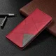 Xiaomi Redmi Note 9 Hoesje Geometrie Portemonnee Rood afbeelding 8