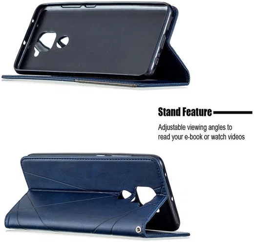 Xiaomi Redmi Note 9 Hoesje Geometrie Portemonnee Blauw afbeelding 5