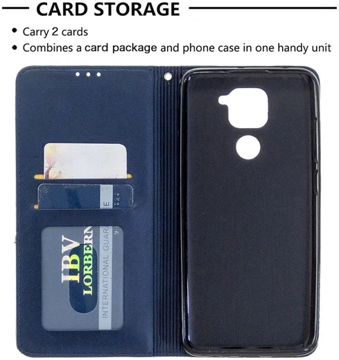 Xiaomi Redmi Note 9 Hoesje Geometrie Portemonnee Blauw afbeelding 7