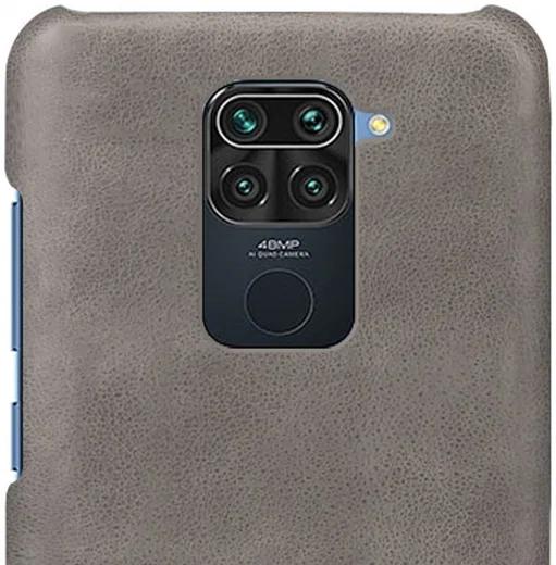 Xiaomi Redmi Note 9 Hoesje Crazy Horse Lederen Coating Grijs afbeelding 3