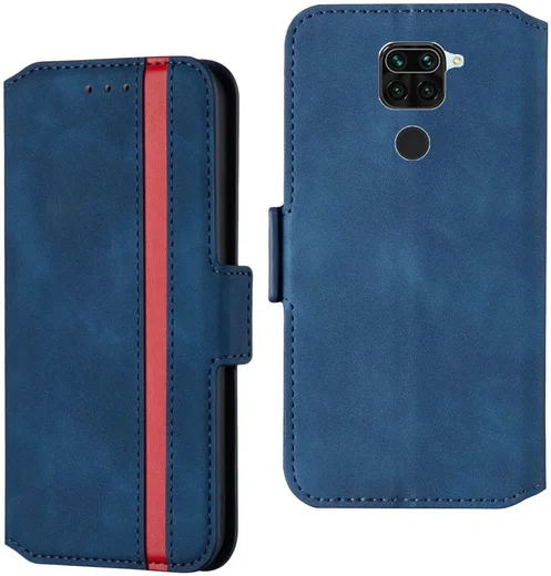 Xiaomi Redmi Note 9 Vintage Book Case Hoesje Blauw afbeelding 2