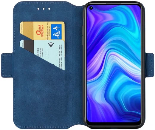Xiaomi Redmi Note 9 Vintage Book Case Hoesje Blauw afbeelding 9
