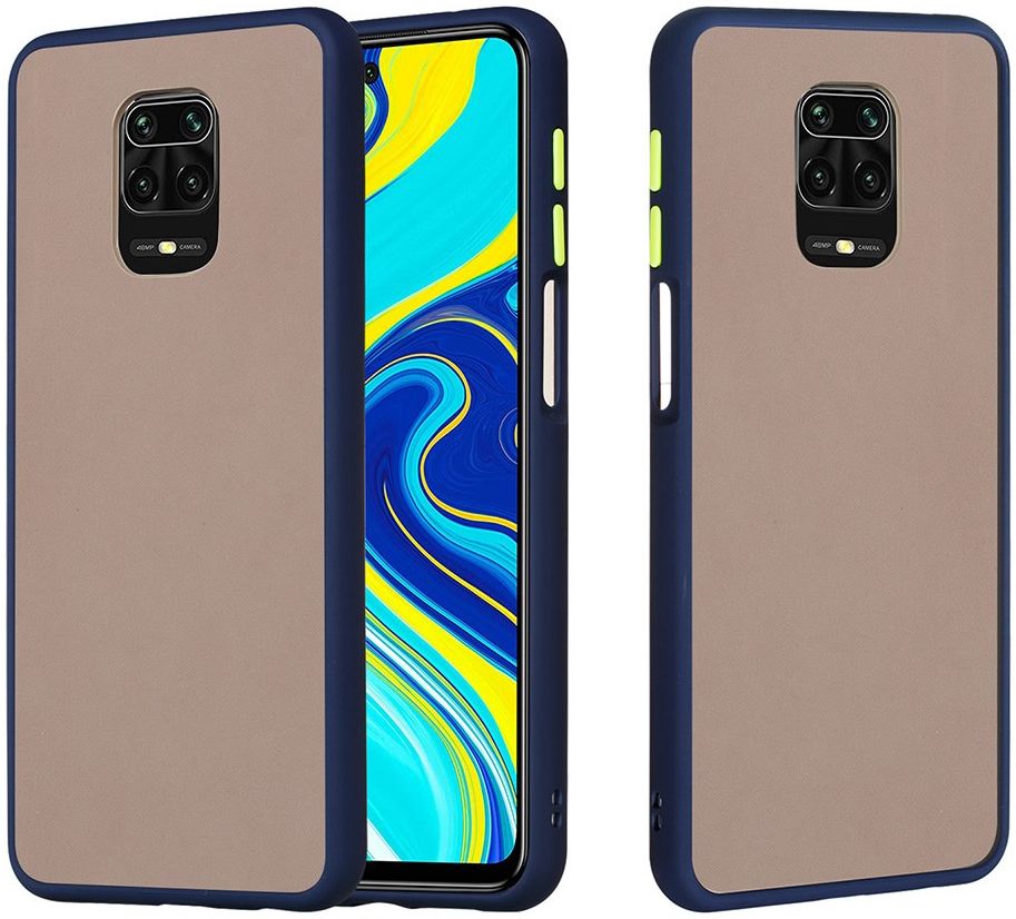 Xiaomi Redmi Note 9S / Note 9 Pro Hoesje met Shock Proof Bumper Blauw afbeelding 1