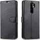 AZNS Xiaomi Redmi 9 Portemonnee Stand Hoesje Zwart afbeelding 1