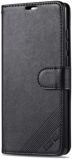 AZNS Xiaomi Redmi 9 Portemonnee Stand Hoesje Zwart afbeelding 3