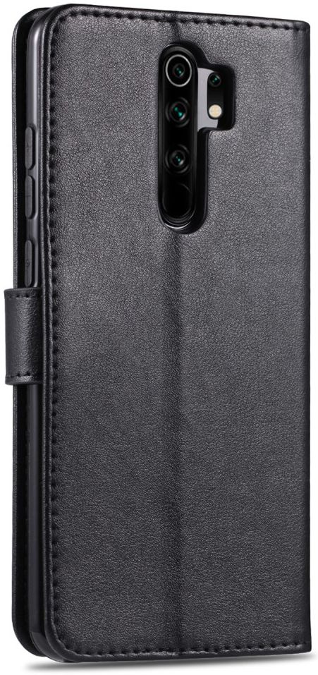 AZNS Xiaomi Redmi 9 Portemonnee Stand Hoesje Zwart afbeelding 4