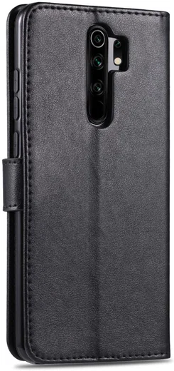 AZNS Xiaomi Redmi 9 Portemonnee Stand Hoesje Zwart afbeelding 4