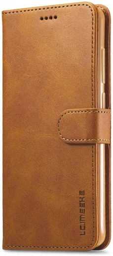 Xiaomi Redmi Note 9 Stand Portemonnee Bookcase Hoesje Bruin afbeelding 1