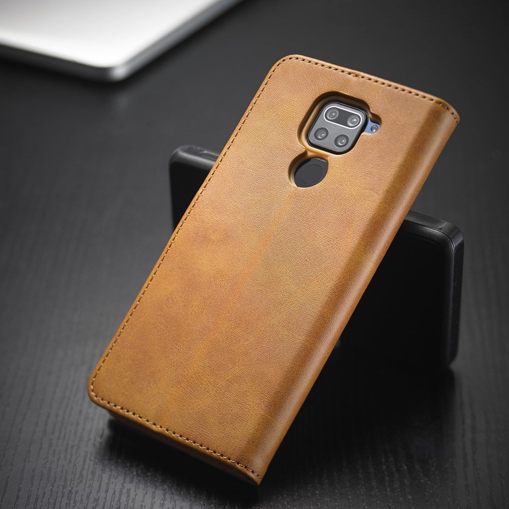 Xiaomi Redmi Note 9 Stand Portemonnee Bookcase Hoesje Bruin afbeelding 2