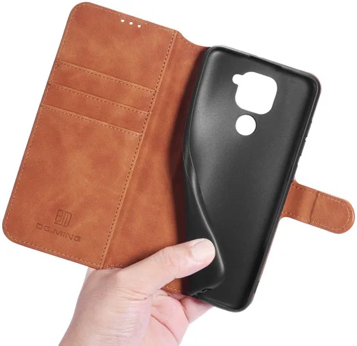 DG Ming Retro Portemonnee Xiaomi Redmi Note 9 Hoesje Bruin afbeelding 10