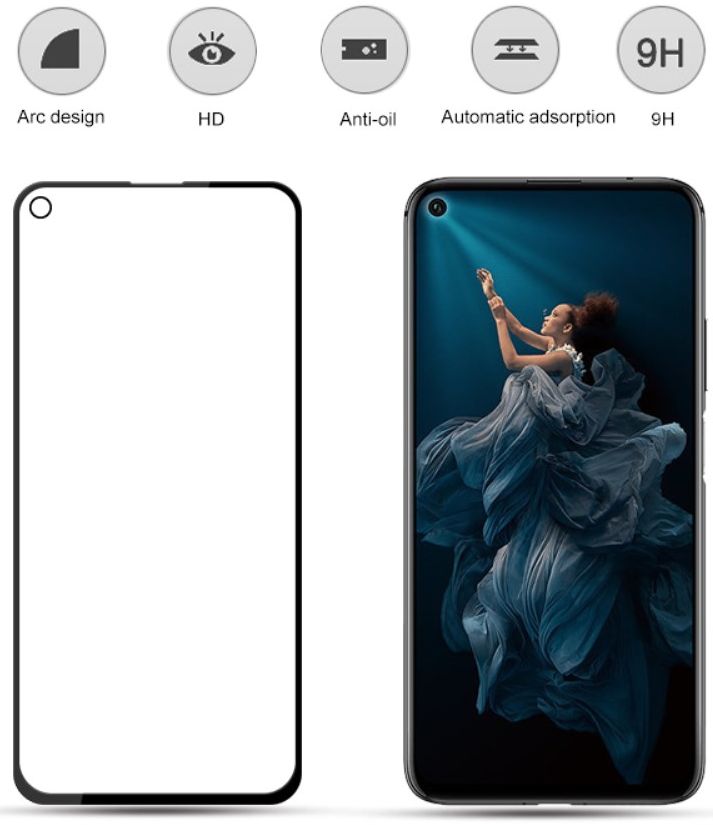 Huawei Honor 20 Nova 5T 0.3mm Arc Edge Tempered Glass Screenprotector afbeelding 3