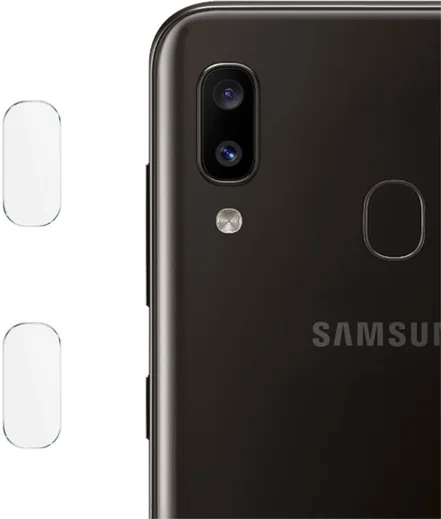 Samsung Galaxy A20e/A20 Tempered Glass Camera Lens Protector Duo Pack afbeelding 1