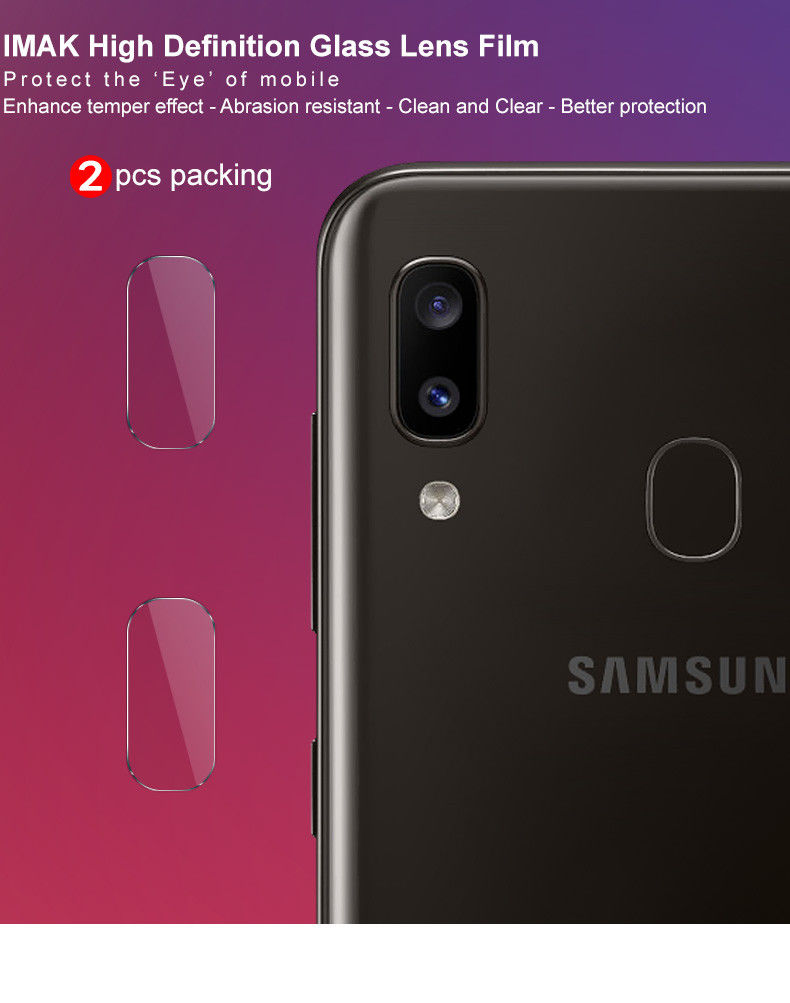 Samsung Galaxy A20e/A20 Tempered Glass Camera Lens Protector Duo Pack afbeelding 6
