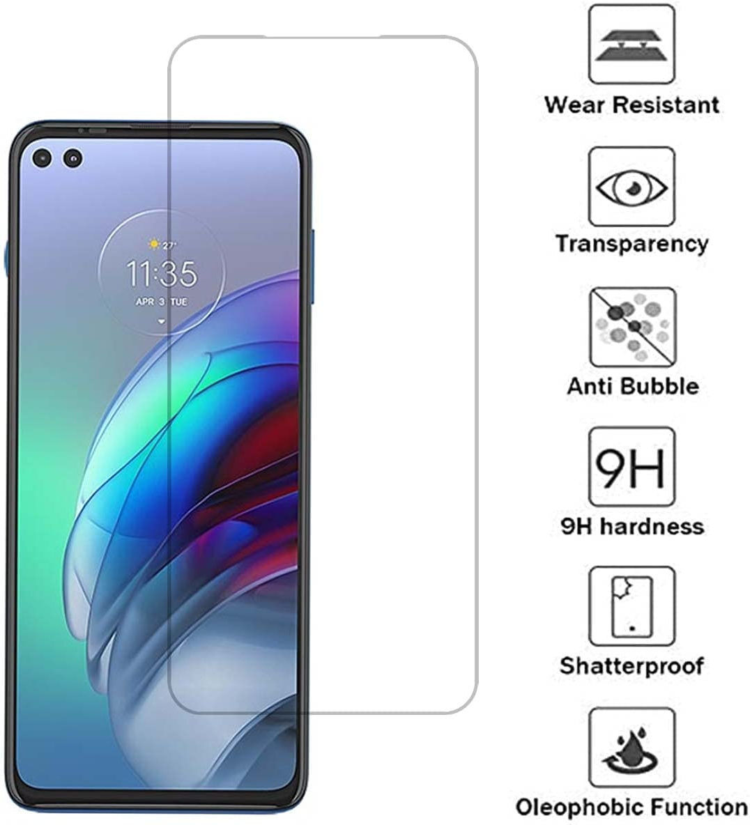 Motorola Moto G100 / Moto G 5G Plus Screen Protector Ultra Clear afbeelding 2