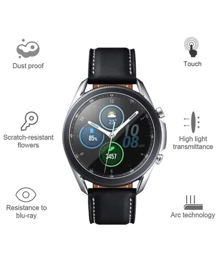Samsung Galaxy Watch 3 45MM Screenprotector 3D - Tempered Glass (2-Pack) afbeelding 4