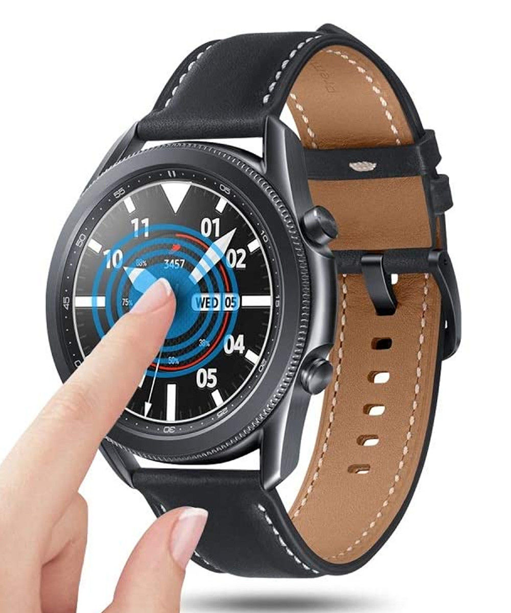 Samsung Galaxy Watch 3 45MM Screenprotector 9H Tempered Glass (2-Pack) afbeelding 2