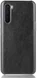 OnePlus Nord Hoesje Litchi Skin Backcover Zwart afbeelding 2