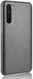 OnePlus Nord Hoesje Litchi Skin Backcover Zwart afbeelding 3
