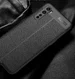 OnePlus Nord Litchi Hoesje TPU met Leren Textuur Blauw afbeelding 4