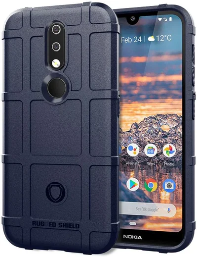 Nokia 4.2 Hoesje Shock Proof Rugged Shield Blauw afbeelding 1