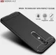 Nokia 4.2 Geborsteld TPU Hoesje Rood afbeelding 4