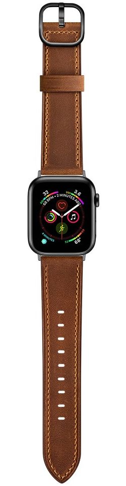 Apple Watch Leren Band - 1-10/SE - 42/41/40/38MM - Modieuze Gespsluiting - Bruin afbeelding 5
