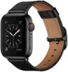 Apple Watch Leren Band - 1-10/SE - 42/41/40/38MM - Modieuze Gespsluiting - Zwart afbeelding 2