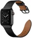 Apple Watch Leren Band - 1-10/SE - 42/41/40/38MM - Modieuze Gespsluiting - Zwart afbeelding 3